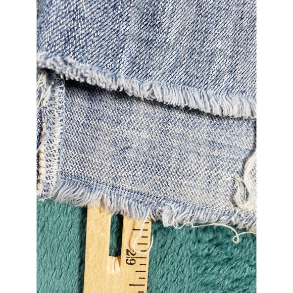 Free People Jeans Size 28 Womens Blue Pants Stretch Denim Fray Hem Ankle - Picture 8 of 13